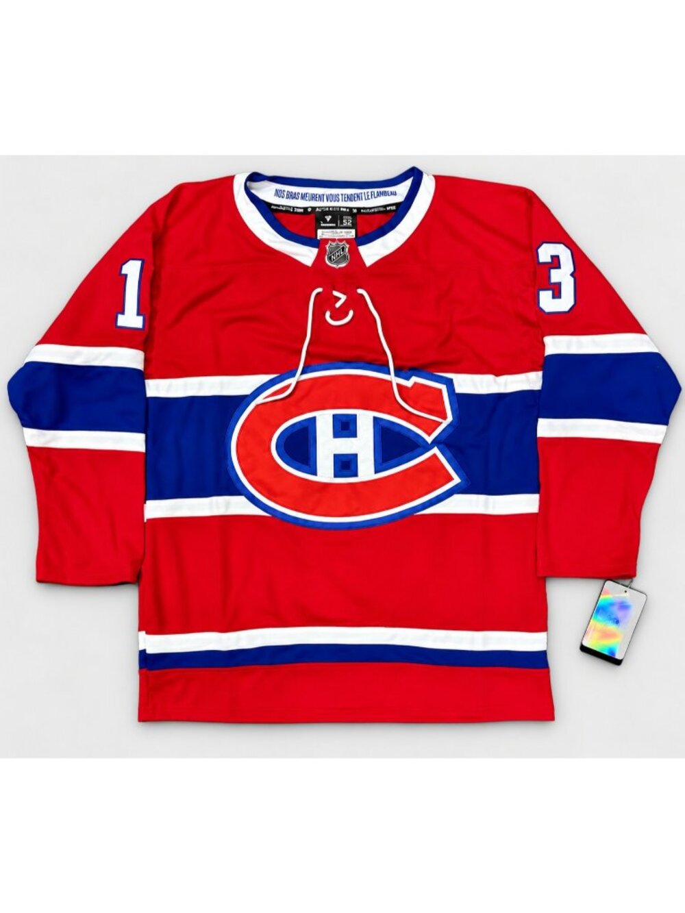 NHL Hockey 2026-27 Montreal Canadiens Cole Caufield #13 Sewn Jersey XL Red NWT